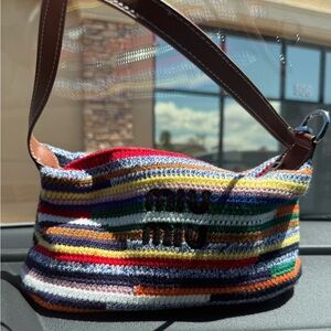 Trendy crochet bag - rainbow